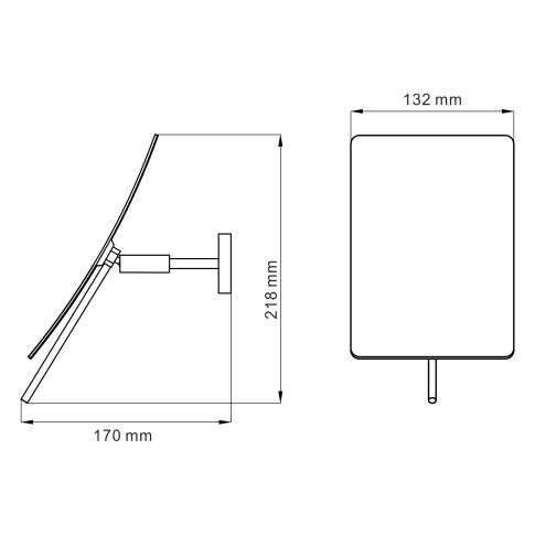 K-1001BLACK Зеркало с 3-х кратным увеличением - картинка 3
