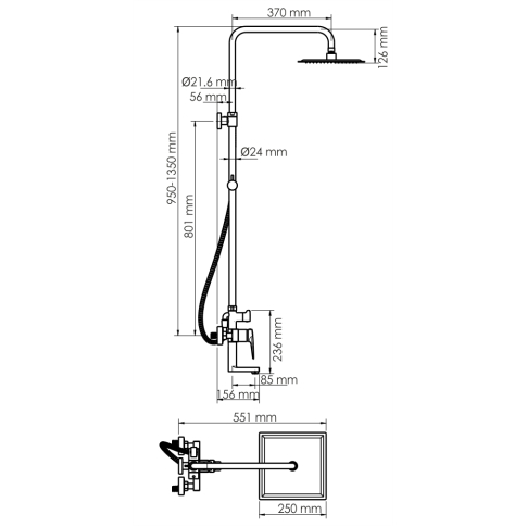 A16701 Душевой комплект со смесителем - картинка 2