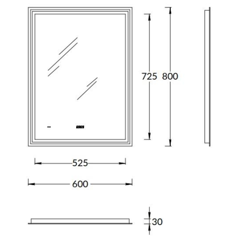 Зеркало Tecno 60 с LED подсветкой - картинка 3