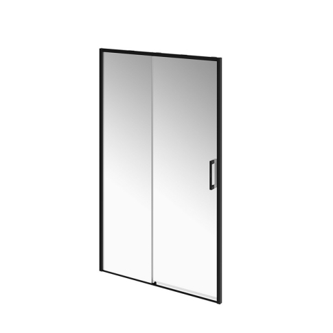 Душевая дверь LINDO раздвижная 120х195, Soft Close, покрытие Easy clean, матовый черный - картинка 2