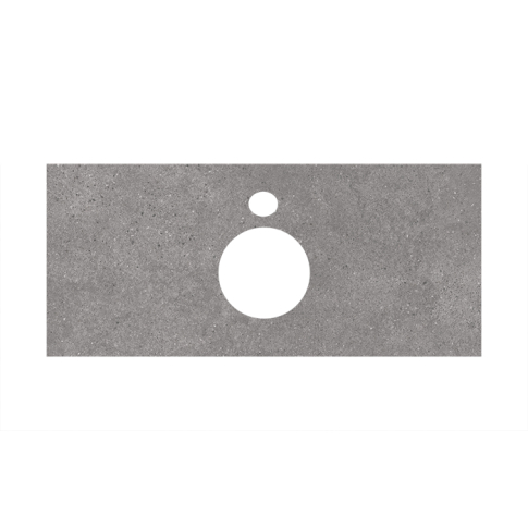 Столешница керамогранитная Plaza 100 Фондамента для накладных умывальников, серый натуральный - картинка 1