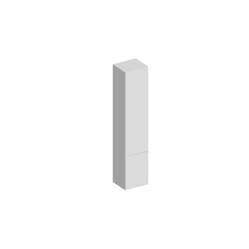 Пенал CUBO подвесной левый 165, белый матовый  - картинка 1