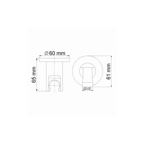A099 Подключение шланга (никель) - картинка 4