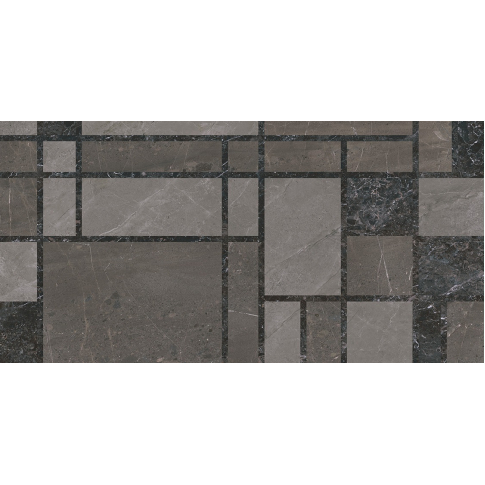 Марсель микс темный 60x119,5 декор глянцевый KMD3STA130BR - картинка 1