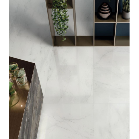 Шарм Делюкс Бьянко Микеланджело 80x80 керамический гранит люкс 610015000508 - картинка 9