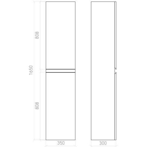 Пенал подвесной Sargas 35 Uni, УЛЬТРА белый глянец , LS-TCAB-35-101 - картинка 5