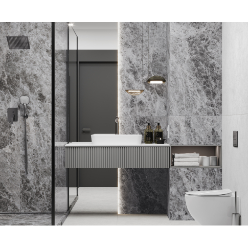Bohemian Ash серый темный 60x119,5 керамический гранит матовый карвинг LP6012G0111R - картинка 2