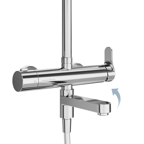 Душевая колонна FONTE на 3 потока  с изливом, смесителем, хром FO.202.KM.CR - картинка 5