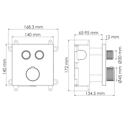 Wern 4248 Thermo Термостатический смеситель для ванны и душа - картинка 3