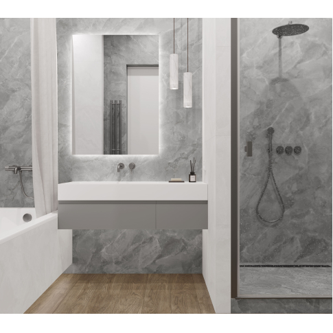 Regnum Bianco серый светлый 60x119,5 керамический гранит матовый CR6012G0401R - картинка 9