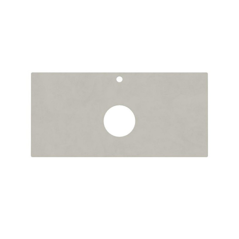 Столешница керамогранитная Про Чементо 100 см для накладных раковин, серый светлый натуральный - картинка 4