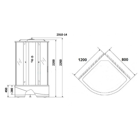 Душевая кабина Classic NG-2310-14R - картинка 3