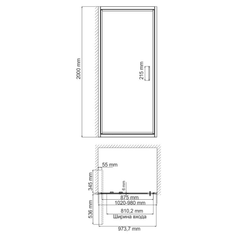 Salm 27I12 Душевая дверь - картинка 2