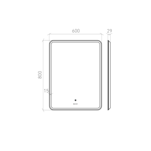 Зеркало Optimum 60х80 с LED освещением без подогрева - картинка 3
