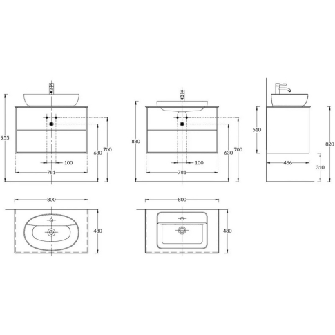 Тумба подвесная Plaza Modern 80 см, цвет белый матовый - картинка 3