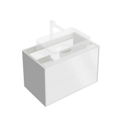 Тумба подвесная Plaza Modern 80 см, цвет белый матовый - картинка 1