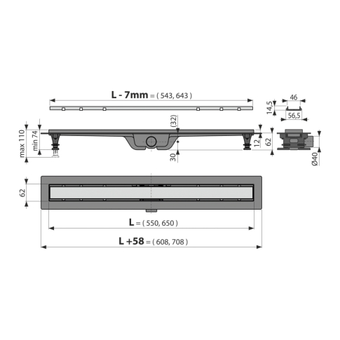 Трап для душа Simple APZ19-750 - картинка 2
