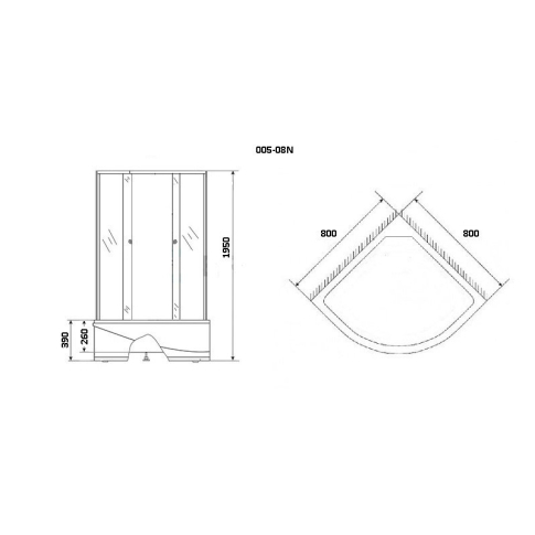Душевой уголок Eco NG-005-14 - картинка 4