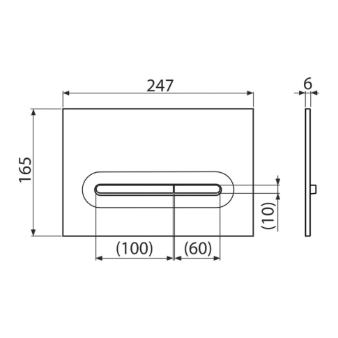 Кнопка смыва для скрытых систем инсталляции чёрный М1878 - картинка 3