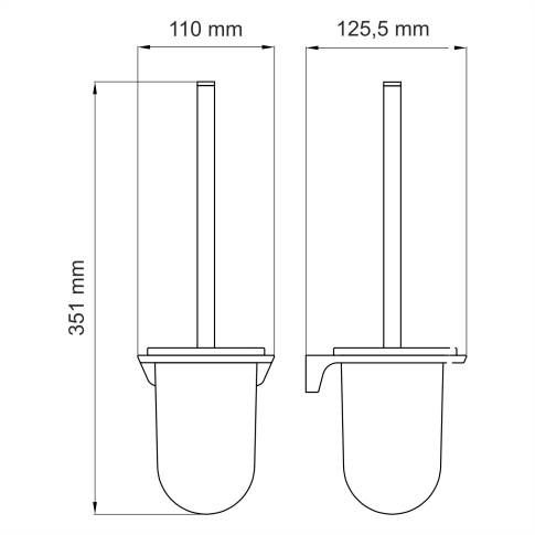 Elbe K-7227 Щетка для унитаза подвесная - картинка 4