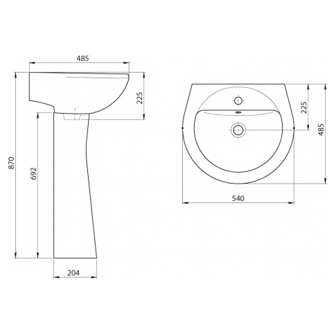 Пьедестал Соната, Версия, Pro белый, 136012S0000B0 - картинка 3