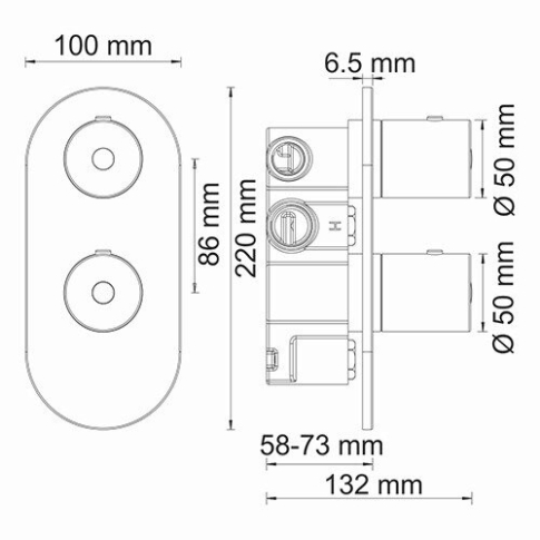 Berkel 4833 Thermo Термостатический смеситель для ванны и душа - картинка 3