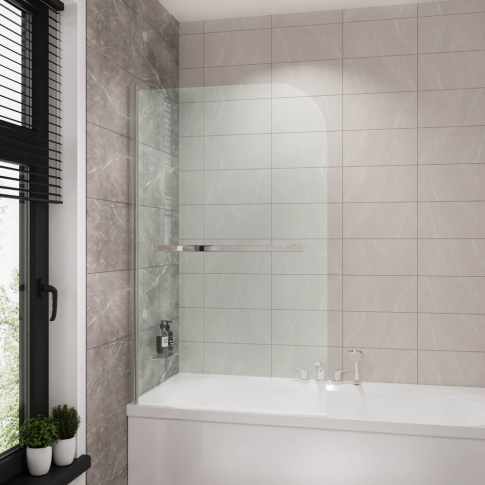 Шторка для ванны GR-104, стекло прозрачное Easy Clean - картинка 2