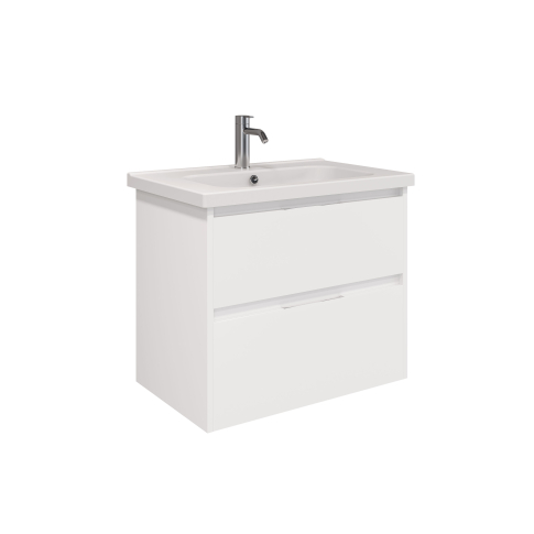 Тумба подвесная NORMA 70 под умыв-к Creavit Ideal 70, белый шелк матовый, LNO-WCAB-70-411 - картинка 1