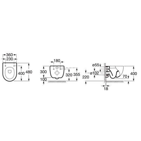 Комплект с инсталяцией Roca Meridian - картинка 2
