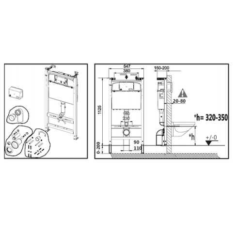 Комплект с инсталяцией Roca Meridian - картинка 3