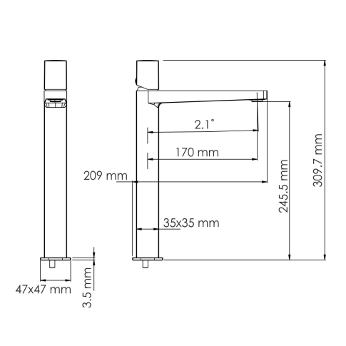 Nuthe 9103H Смеситель для умывальника - картинка 3