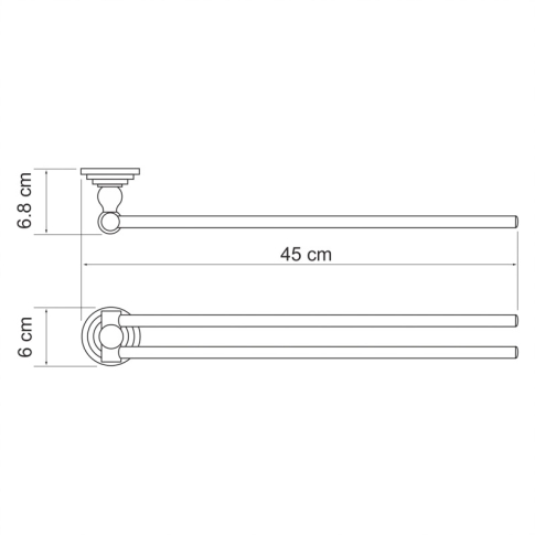 Ammer K-7031 Держатель полотенец двойной - картинка 4
