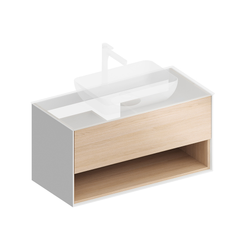 Тумба подвесная Plaza Modern 100, дуб виченца - картинка 7