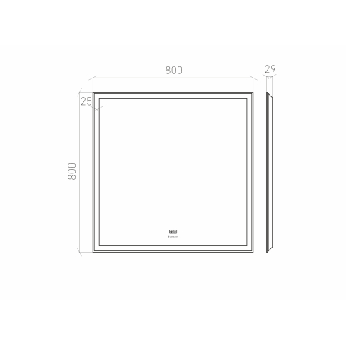 Зеркало Venus 80 квадратное с LED подсветкой - картинка 4