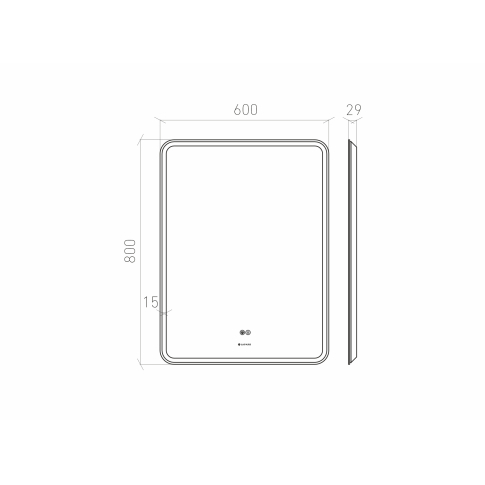 Зеркало Optimum 60х80 с LED подсветкой - картинка 3