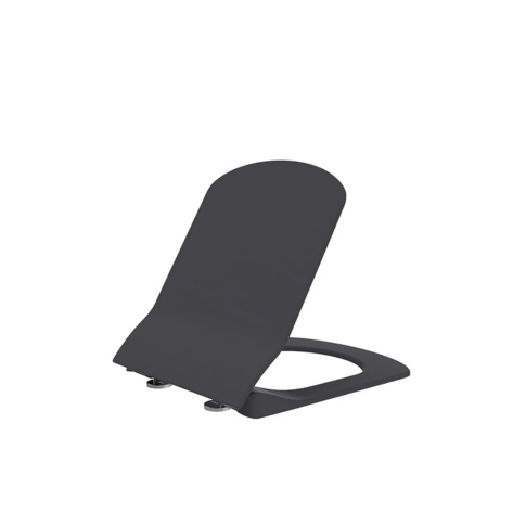 Сиденье с крышкой для унитаза Elegant (Duroplast, soft-close), антрацит матовый																											 - картинка 1