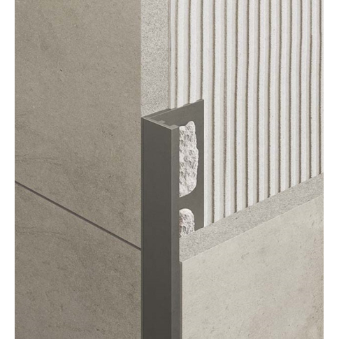 Профиль из алюминия декоративный L-образный ZV10 №114 (Антрацит) 																													 - картинка 3