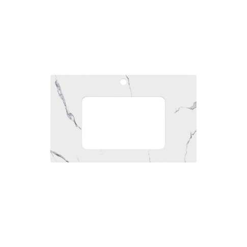 Столешница керамогранитная Монте Тиберио 100 см для встраиваемых снизу раковин, белый - картинка 4