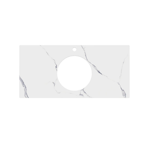 Столешница керамогранитная Монте Тиберио 100 см для полувстраиваемых раковин Artbasin, белый - картинка 4