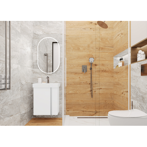 Тумба подвесная PROPUS 55 под умыв-к Kerama Marazzi PRO 55, светло-серый глянец, LPR-WCAB-55-106 - картинка 4