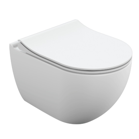 Унитаз подвесной BRASKO SMART Clean On DPL EO (кр.дюр.slim, lift, e-off), белый, 1с, 64824 - картинка 1