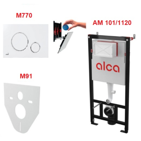 Сет 4 в 1 скрытая система инсталляций AM101/1120+ кнопка M578 - картинка 1