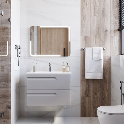 Зеркало Atlas 80х60 с LED подсветкой - картинка 4