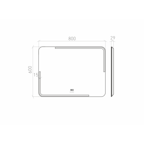 Зеркало Atlas 80х60 с LED подсветкой - картинка 5