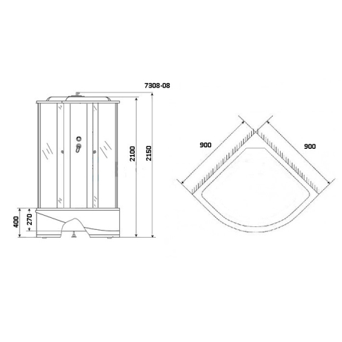 Душевая кабина Eco NG-7308-14 - картинка 4