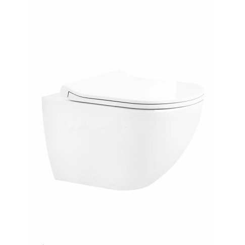 Унитаз подвесной AMICI Aria Tornado безободковый с крышкой duroplast, soft-close, быстросъемная, белый, CT11388 - картинка 1