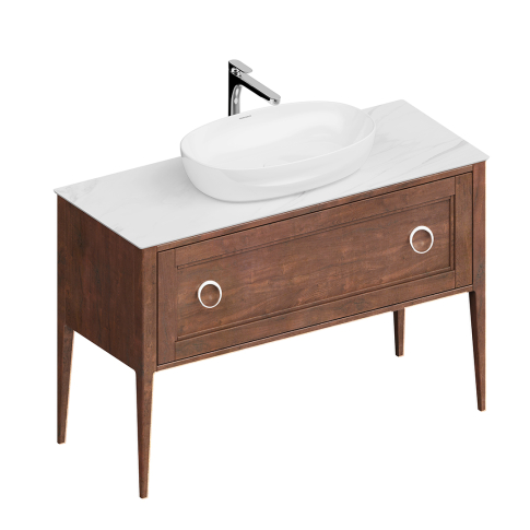 Тумба напольная Plaza Classic NEO 120 1+1 ящик, орех матовый - картинка 6