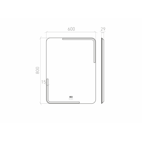 Зеркало Atlas 60х80 с LED подсветкой - картинка 5