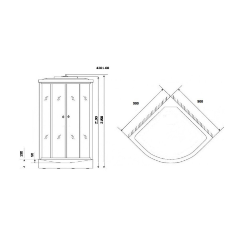 Душевая кабина Eco NG-4301-14 - картинка 4