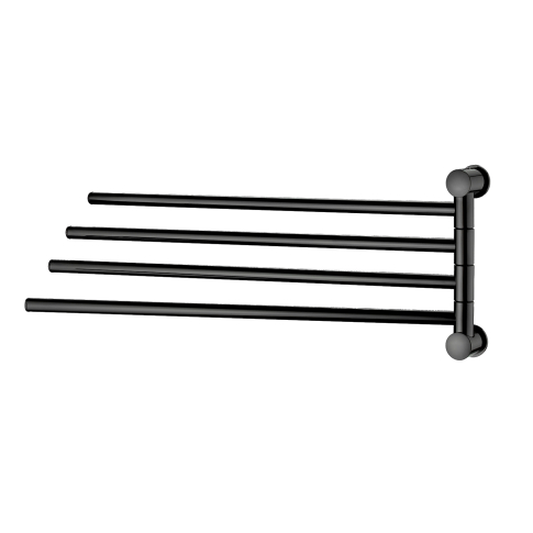 K-1034POLISHED BLACK Держатель полотенец четверной - картинка 1